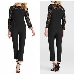 Draper James Black Lace Sleeve Jumpsuit